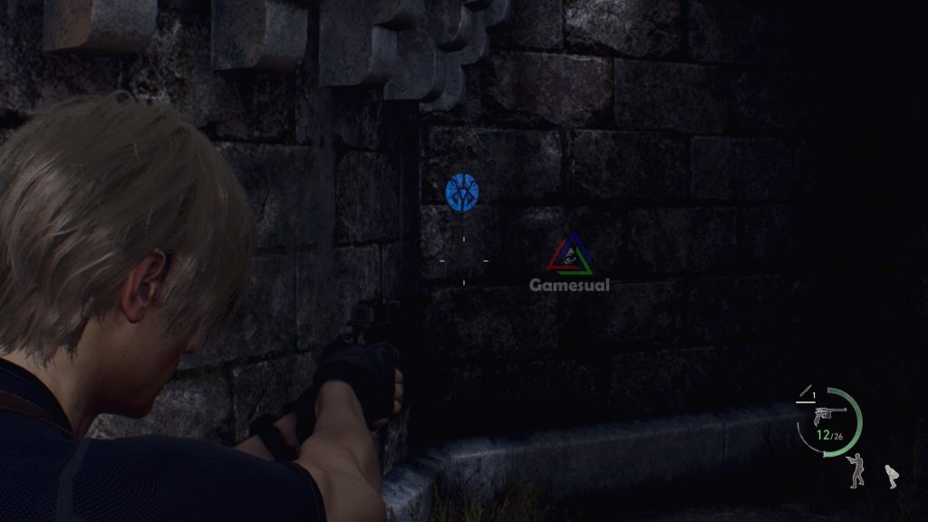 resident evil 4 remake castle gate blue medallions location