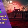 City beach shown with Dead Island 2 Character stats explained written in text