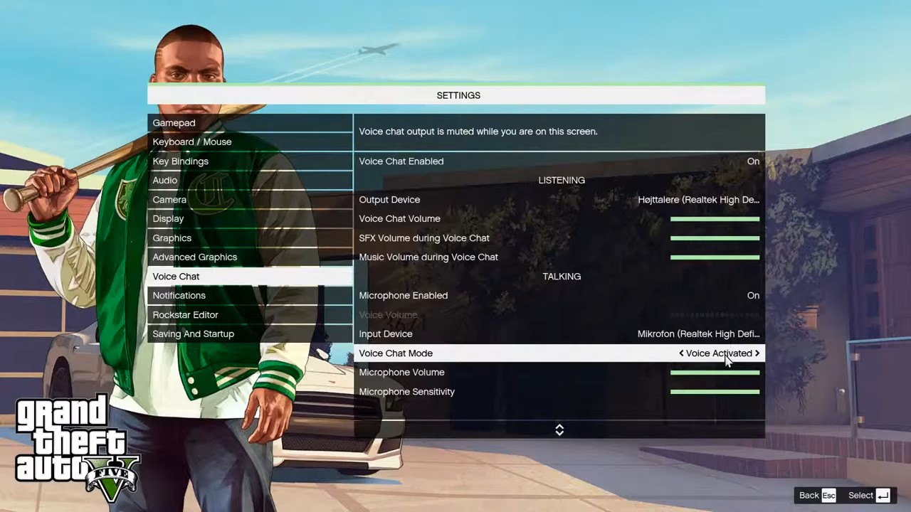 Changing the voice chat mod in GTA 5