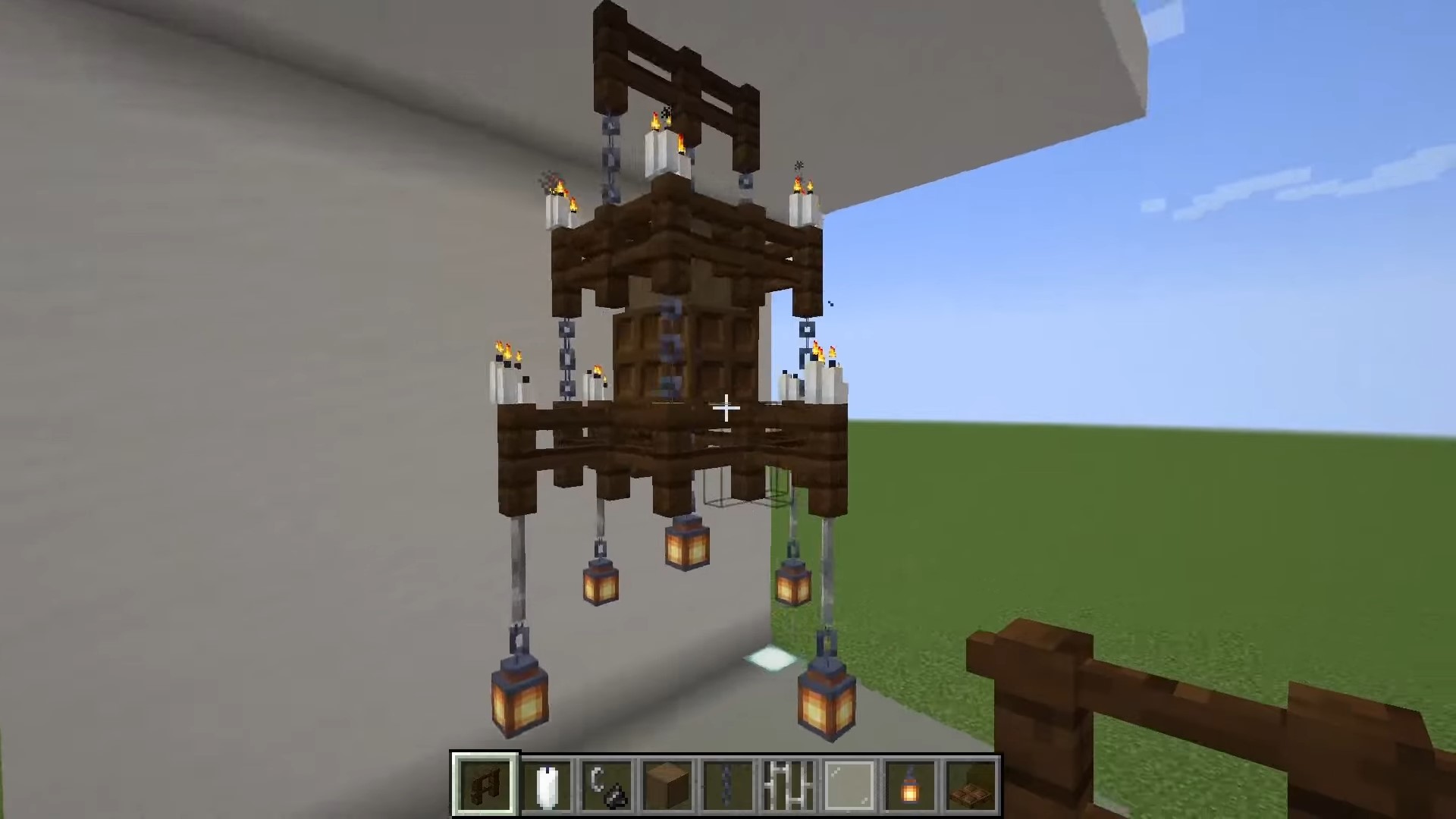 Minecraft Chandelier using chains and candels Designs