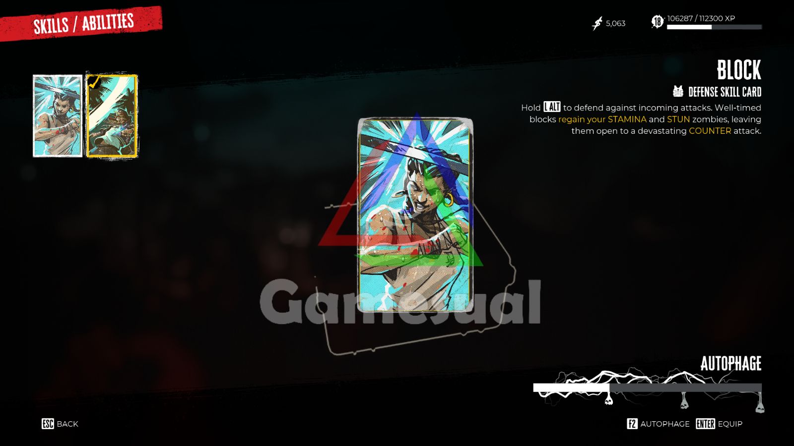 block skill card dead island 2