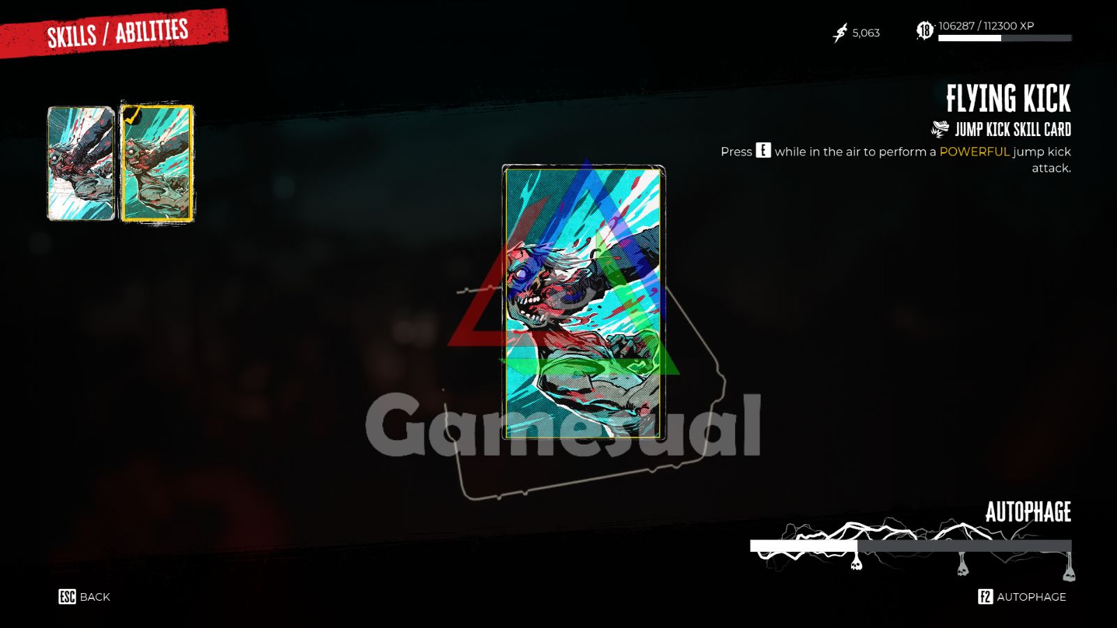 flying kick skill card dead island 2