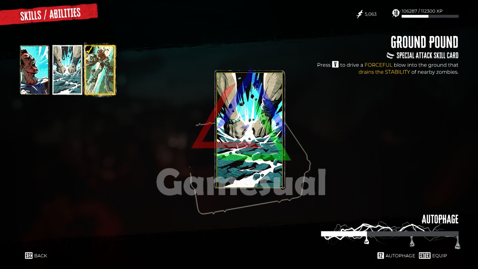 ground pound skill card dead island 2