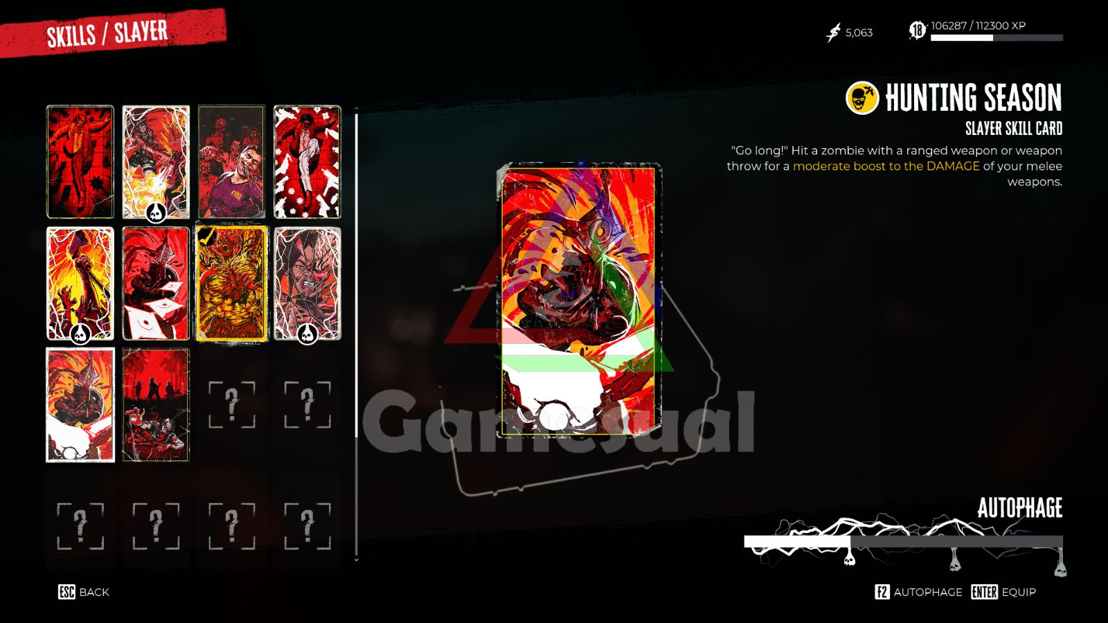 hunting season skill card dead island 2