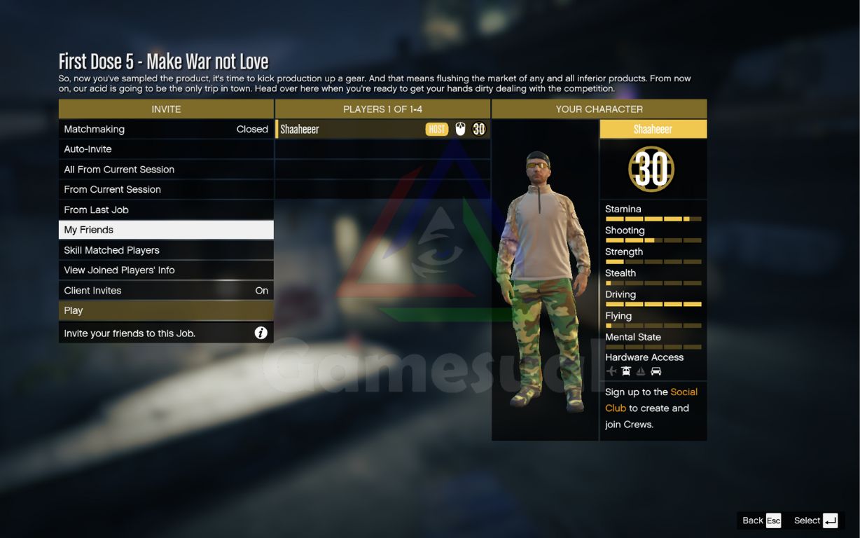 Invite friends to mission in GTA Online