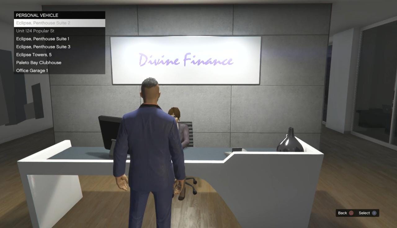 move cars between garages using office assistant in GTA 5