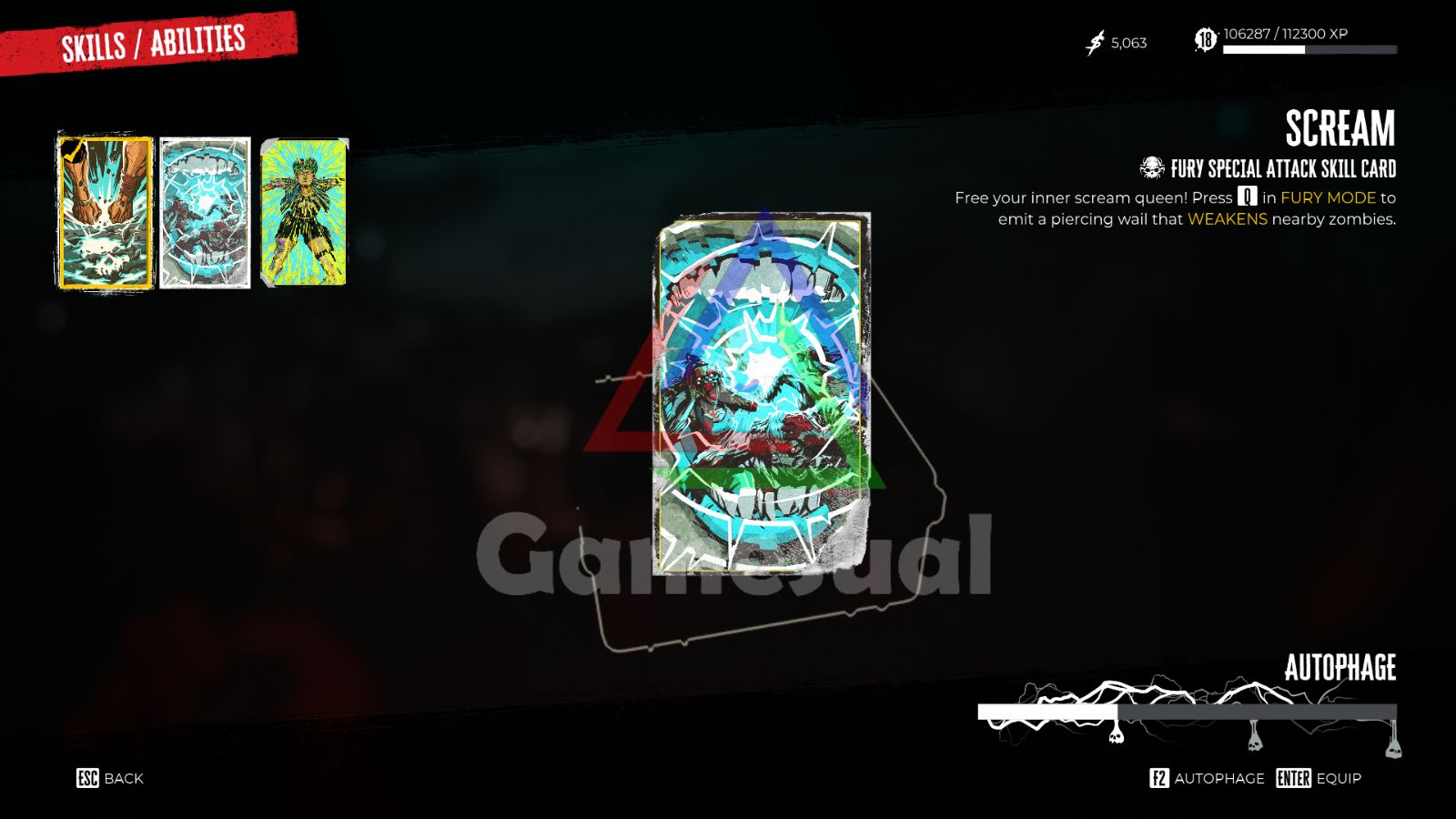 scream skill card dead island 2 