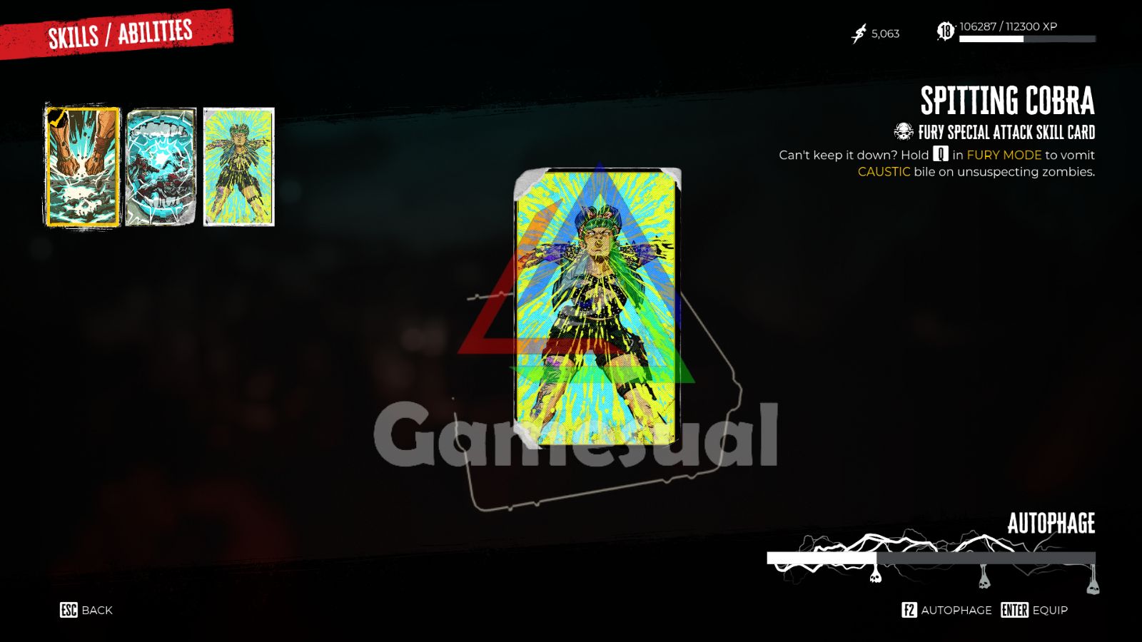 spitting cobra skill card dead island 2