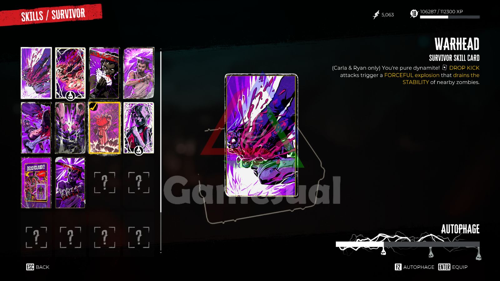 warhead skill card dead island 2