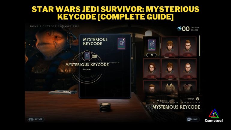 Star Wars Jedi Survivor Mysterious Keycode