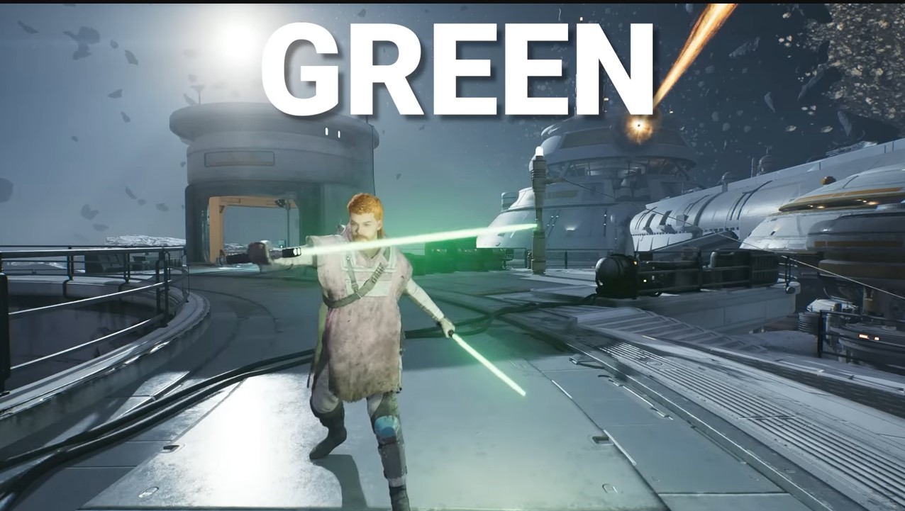 Lightsaber of green color