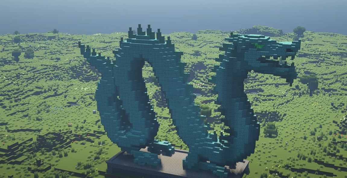 Jade Dragon statue Minecraft