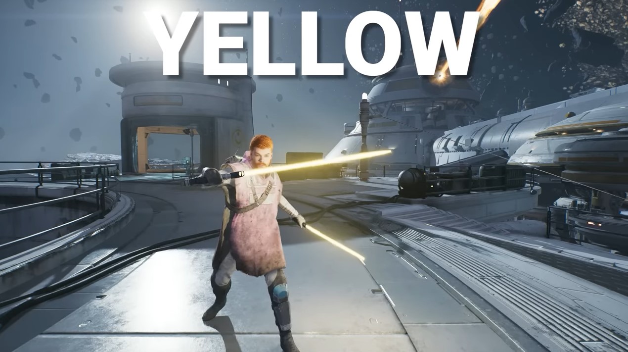 Lightsaber of yellow color