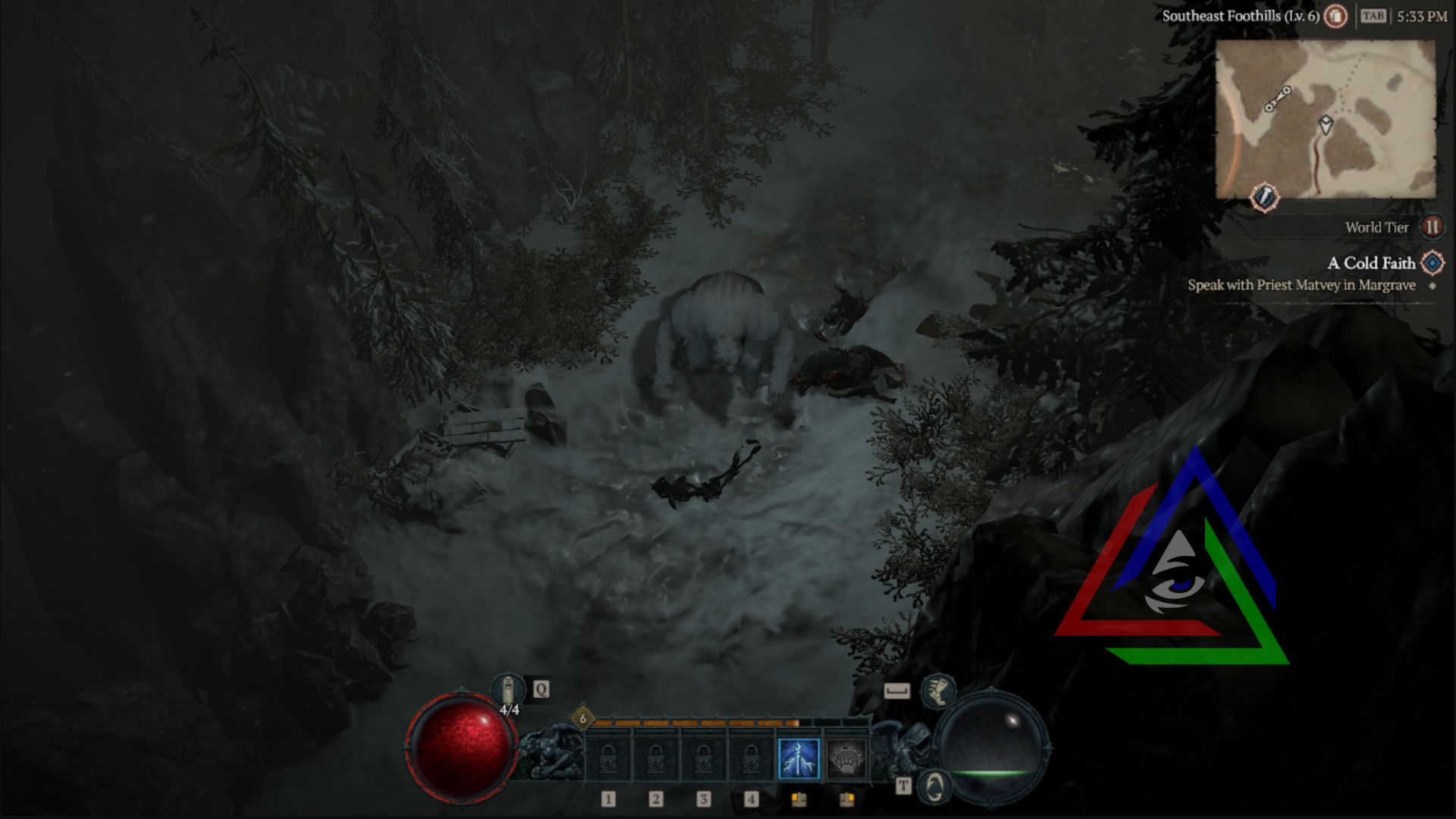 a Werebear shapeshifted from Druid in Diablo 4