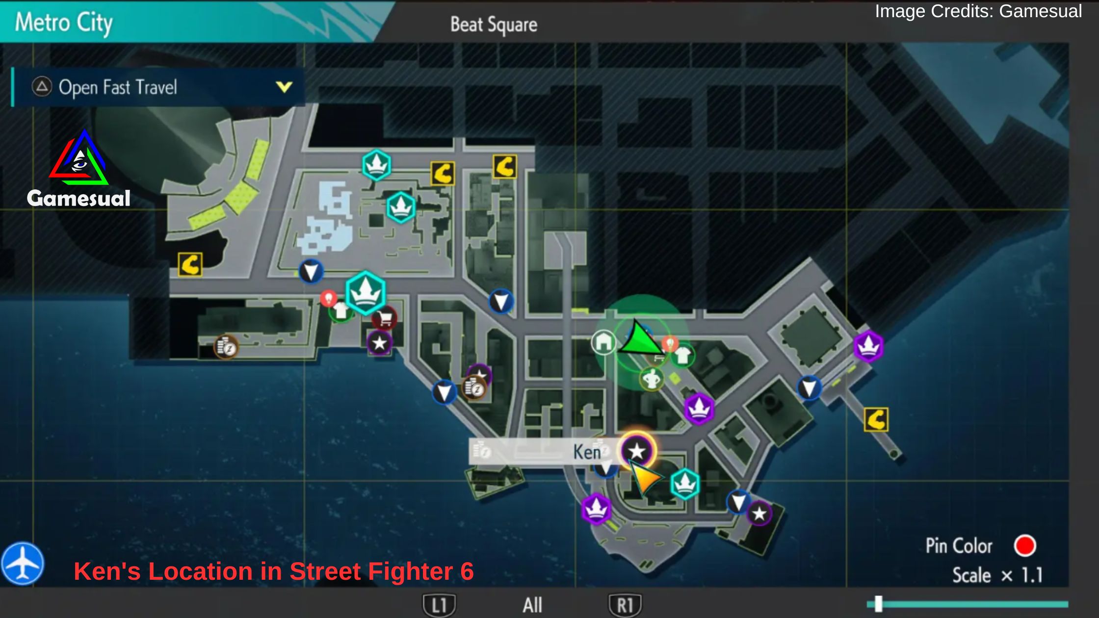 Location of Master Ken in Beats Square