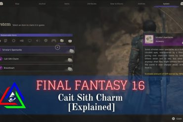 Settings menu open showing redeemable items in FInal Fantasy 16