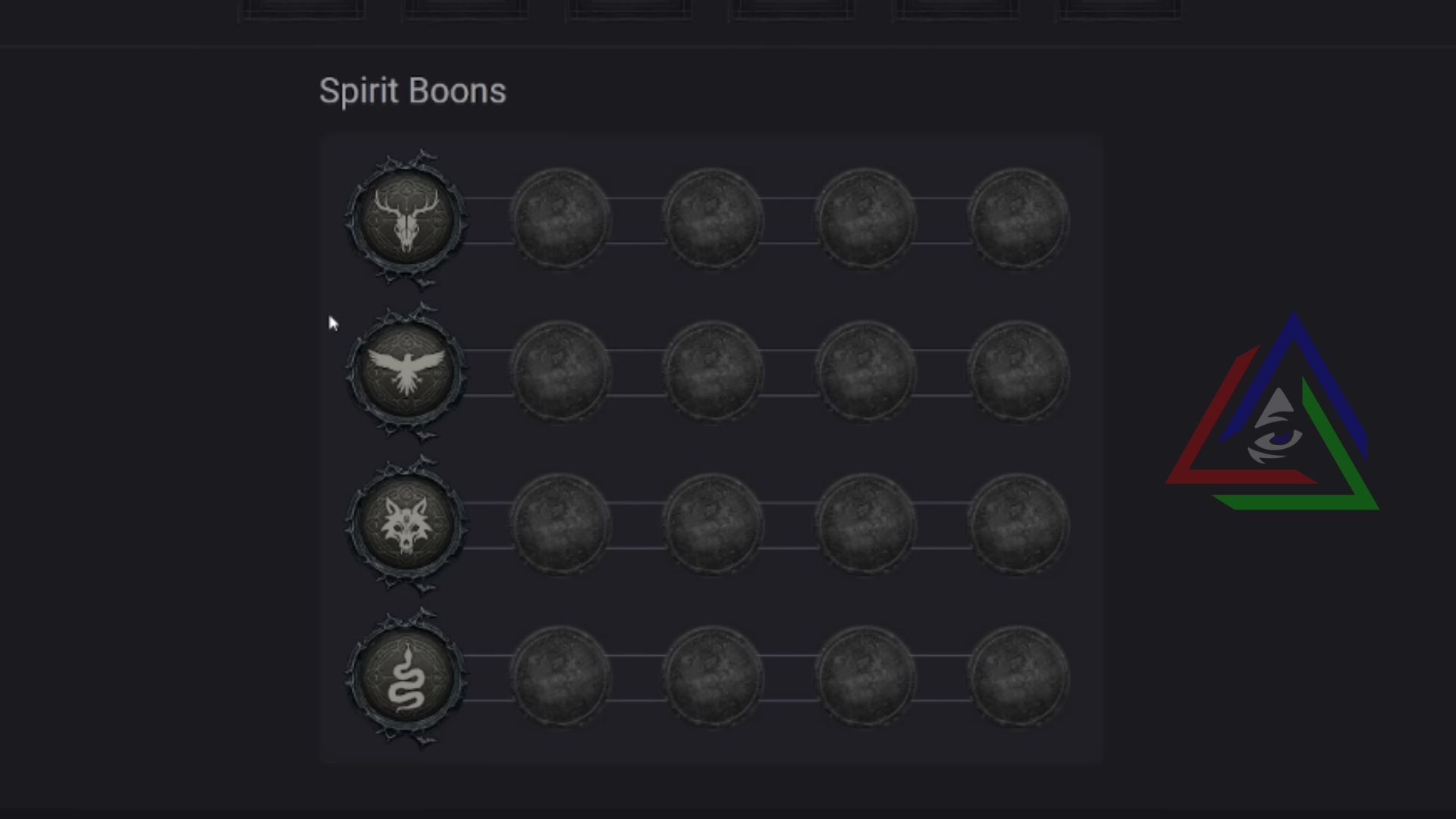 Spirit boons option in for druid in diablo 4