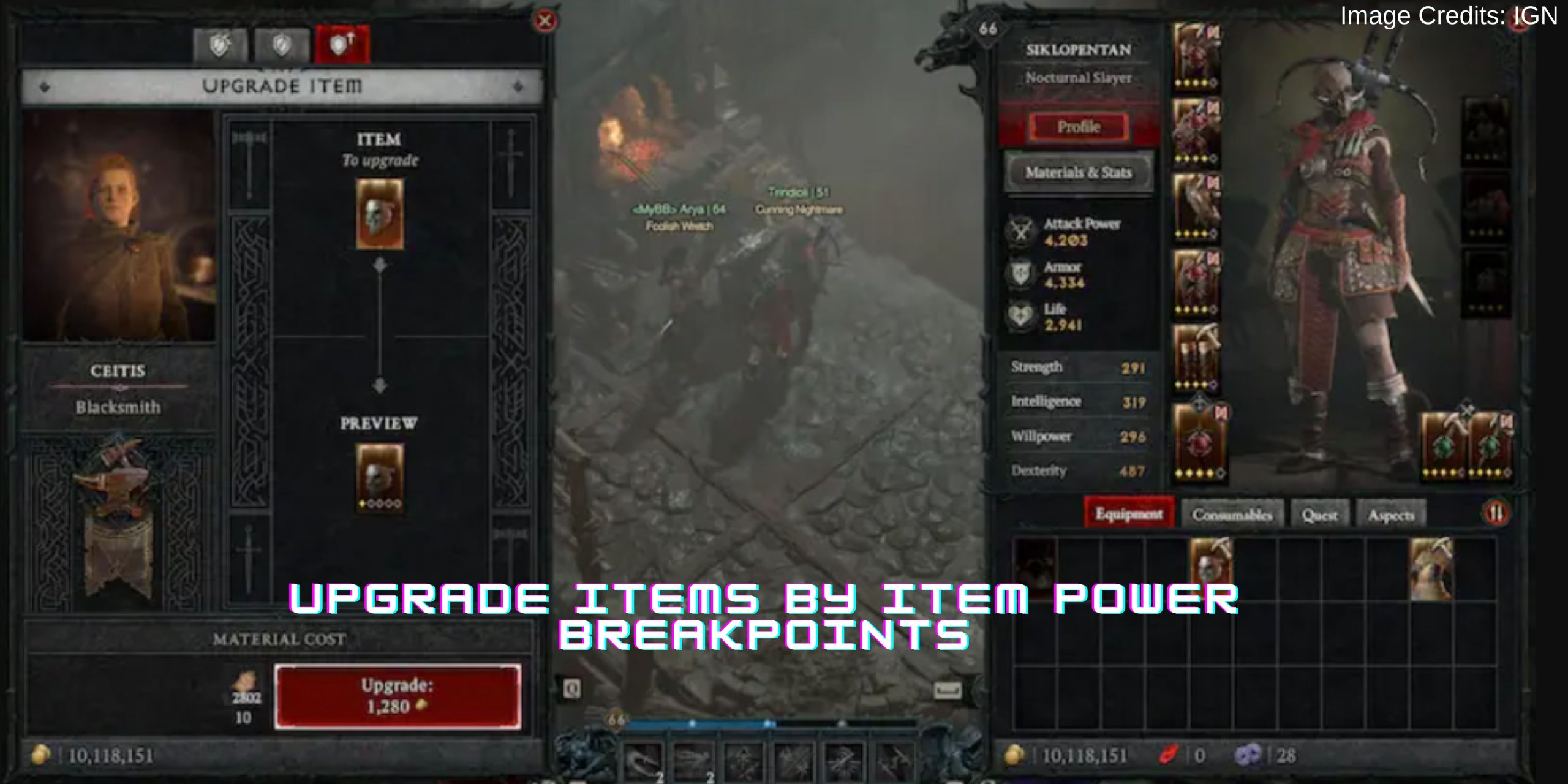 Upgrade builds to maximum level by Item Power Breakpoints in Diablo IV.