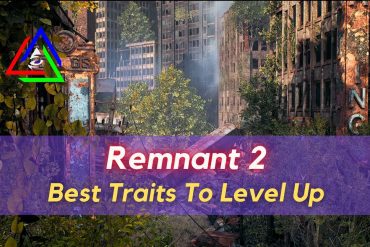 Remnant 2 game city in background with text infront