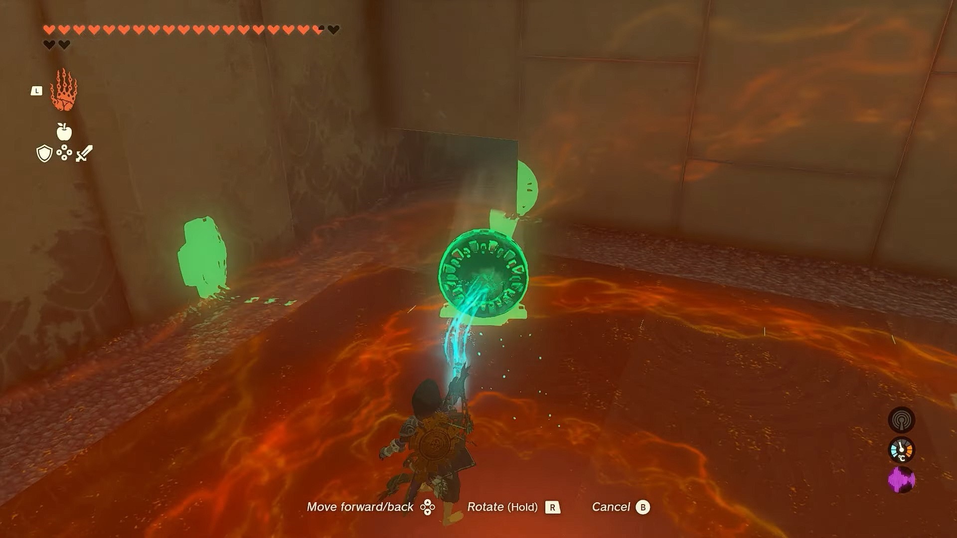 This image shows the secret path in Soryotanog shrine in Zelda Tears of the Kingdom