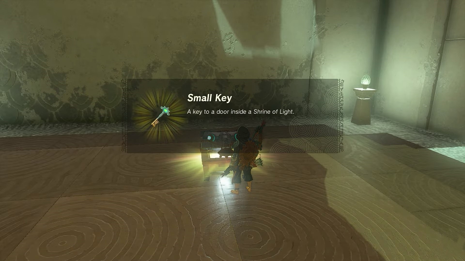 Image shows Small key obtained from treasure chest in Soryotanog Shrine Zelda Tears of the kingdom