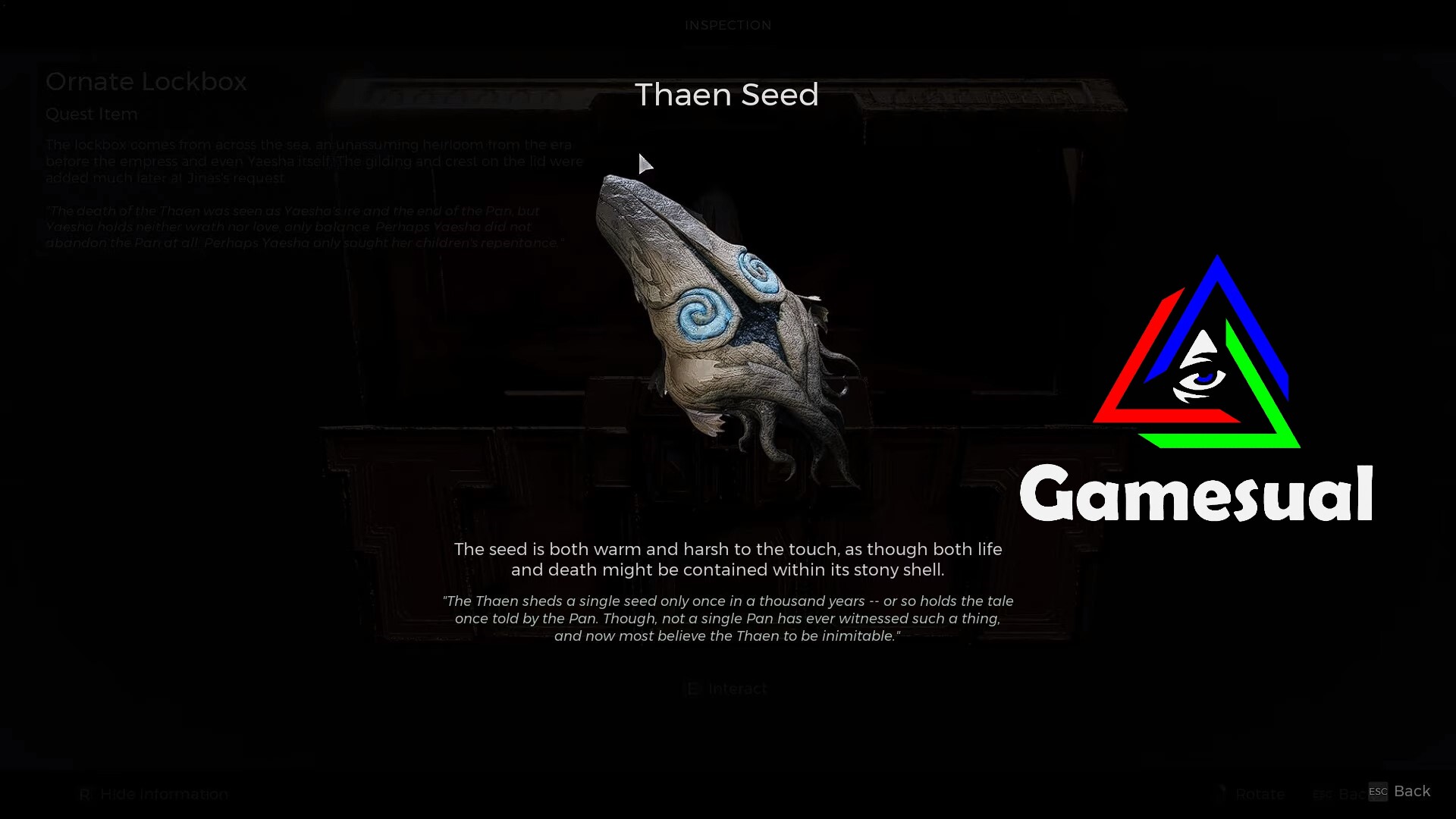 This image shows The Thaen Seed