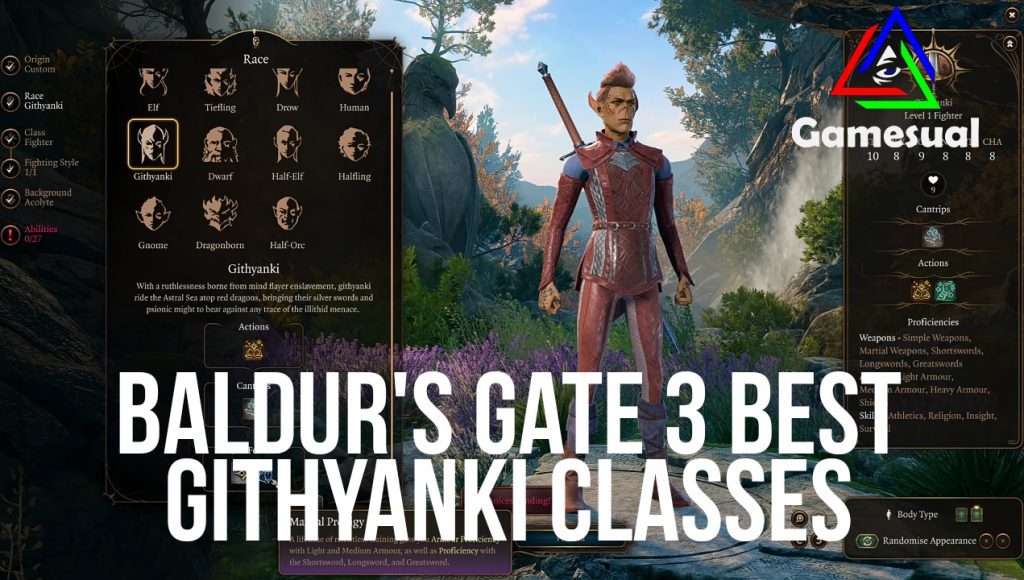 Baldur's Gate 3: 5 Best Githyanki Classes | Gamesual