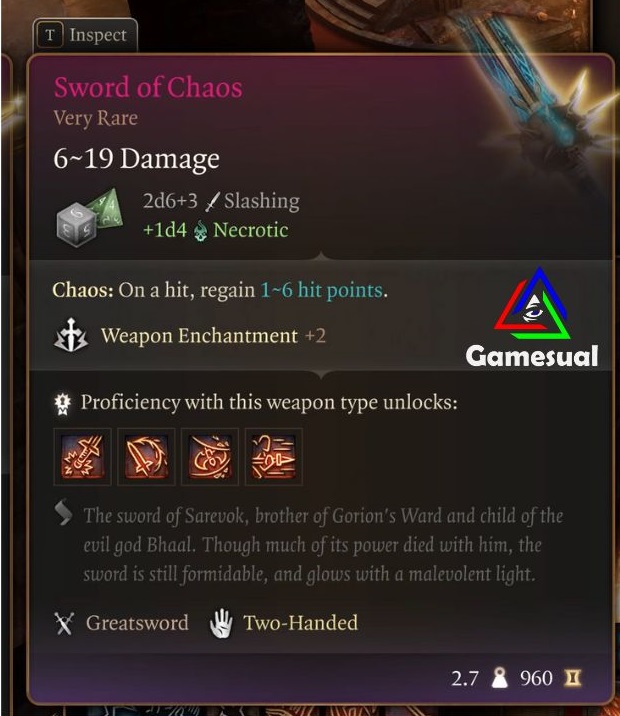 Sword of Chaos Stats