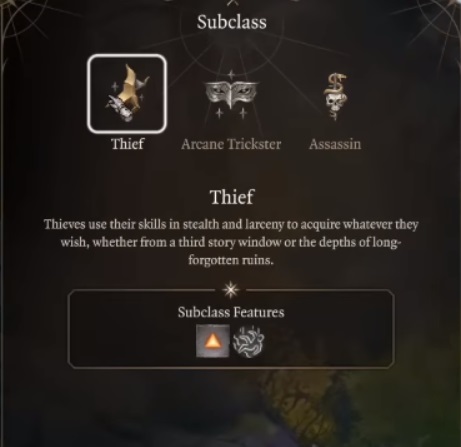 thief subclass