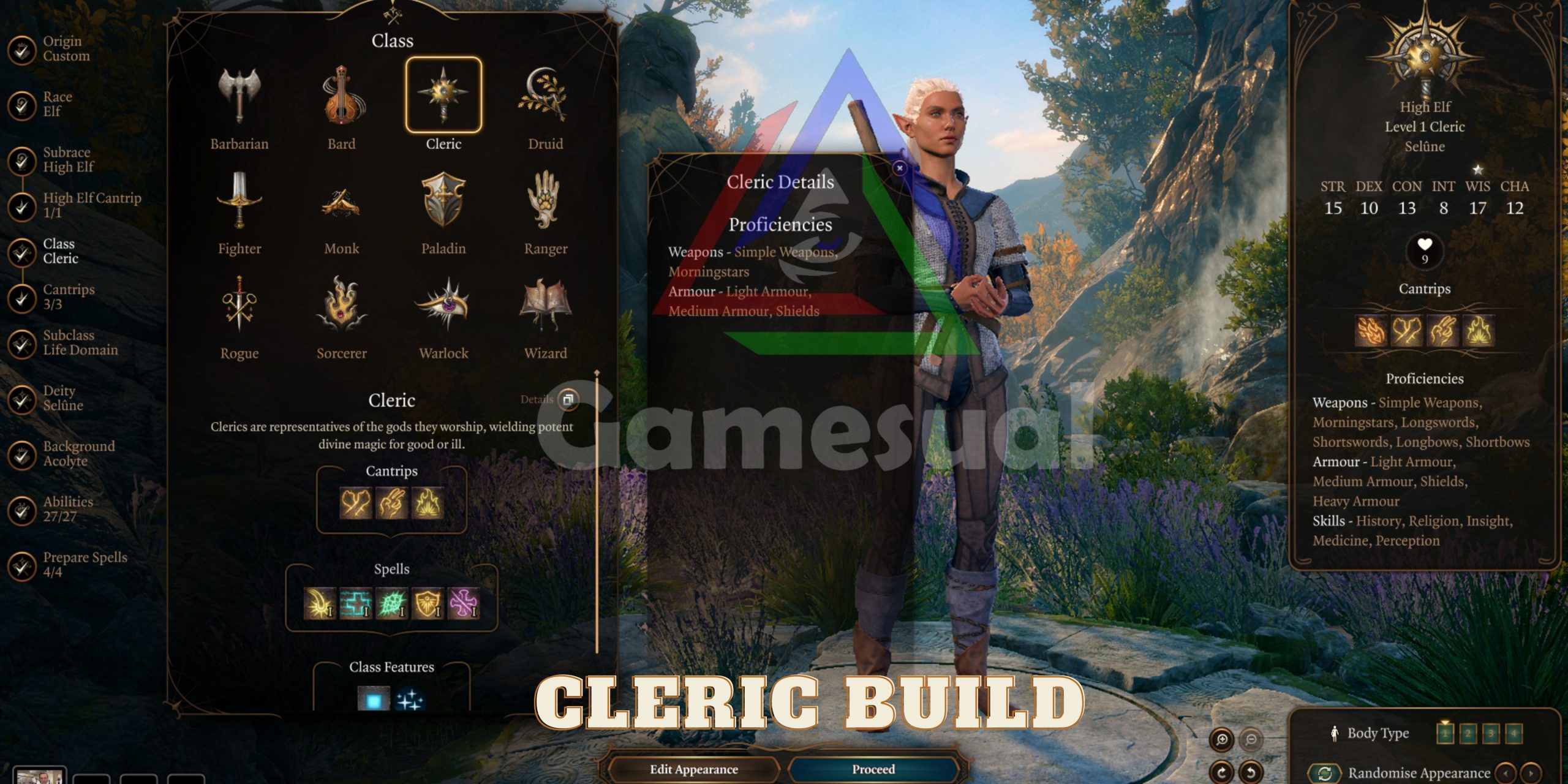 Cleric Build in Baldur's Gate 3