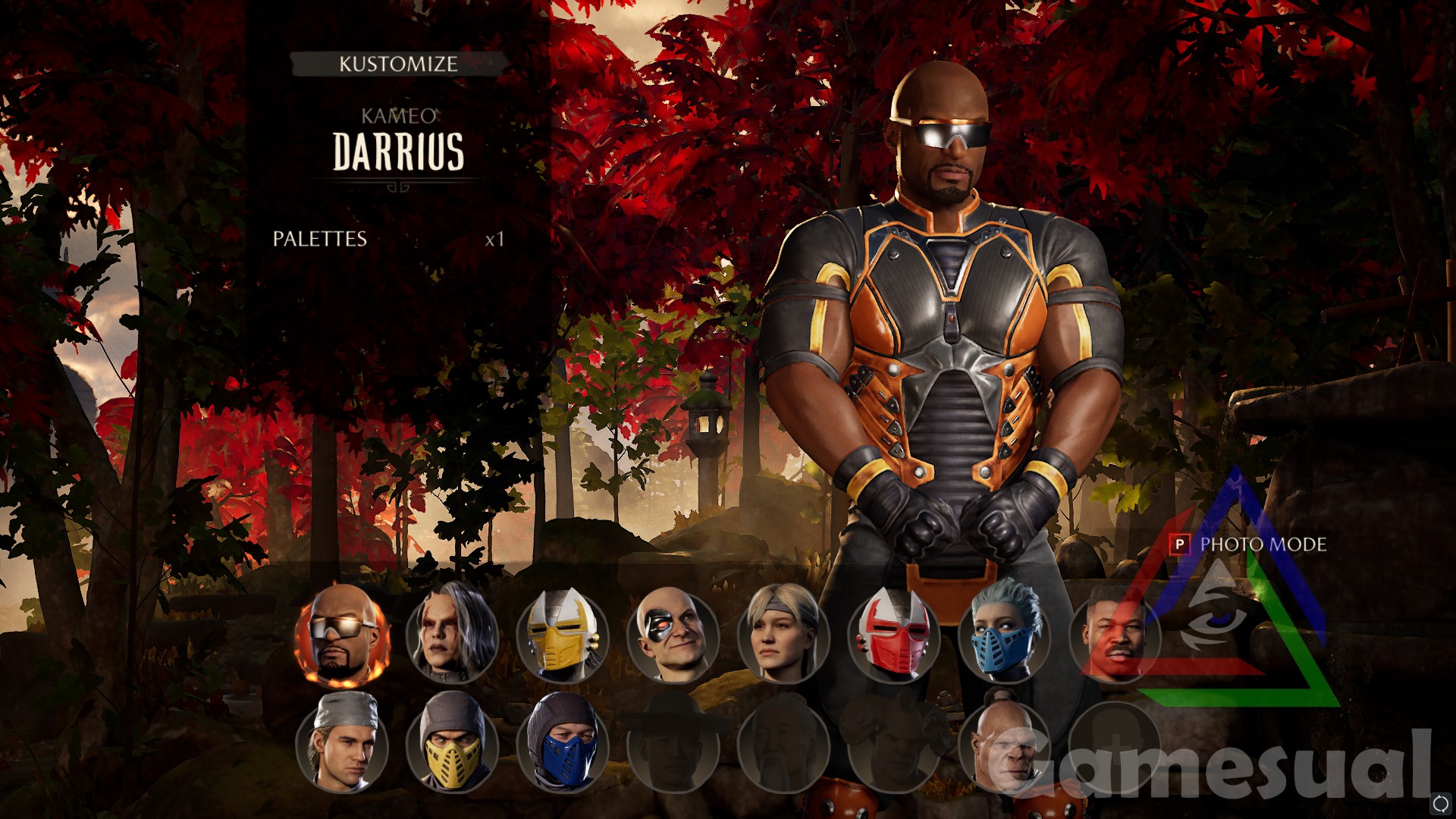 Darrius Selection Screen