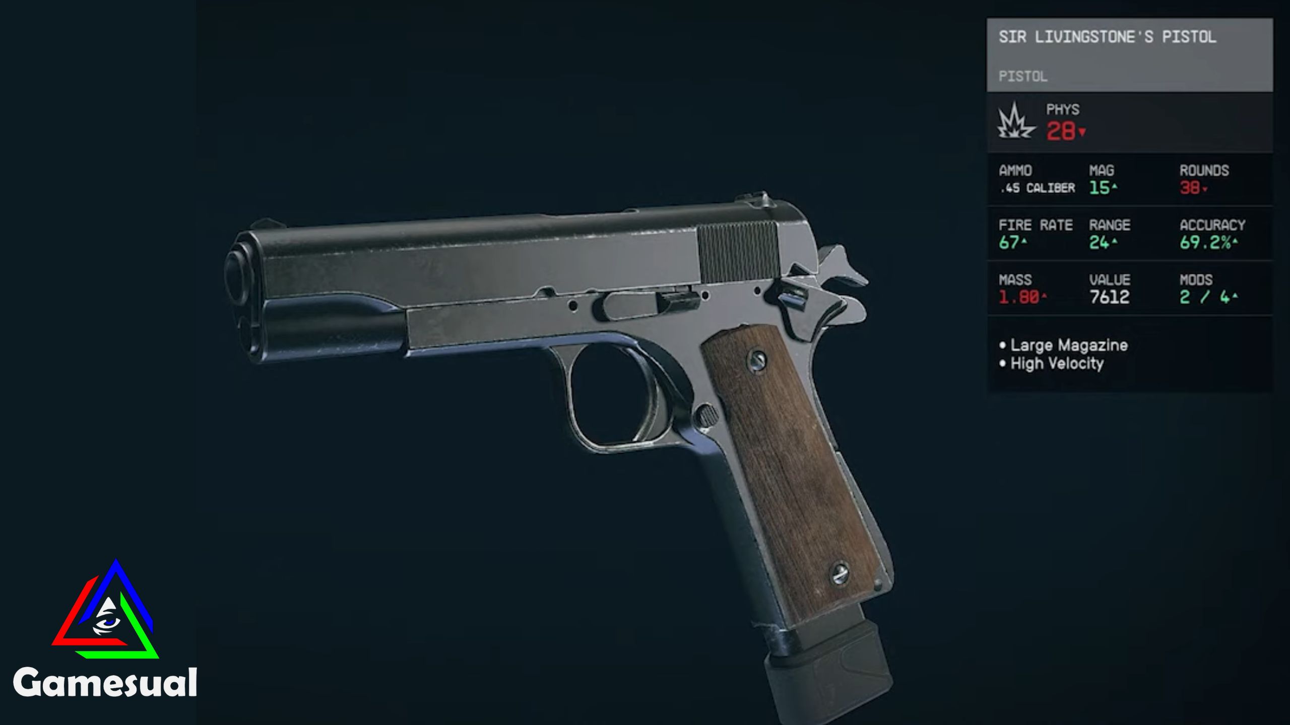 Pistol of Sir Livingstone - Starfield Weapon